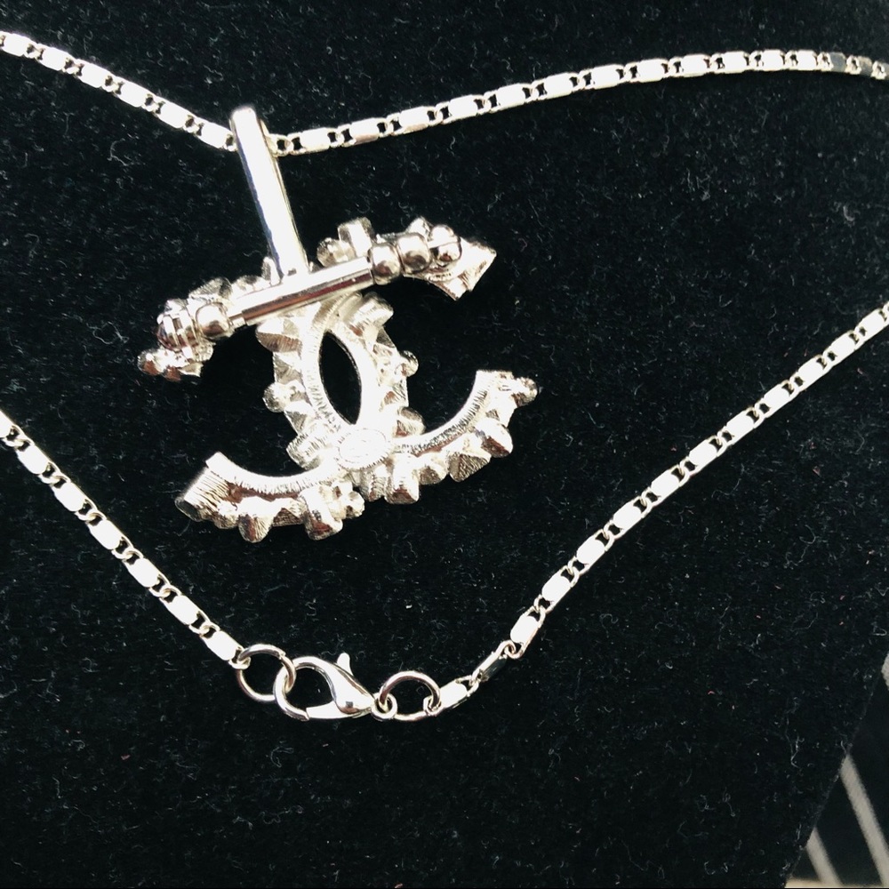 Pendant insert gold and silver toned with 4 beads - Picture 4 of 4